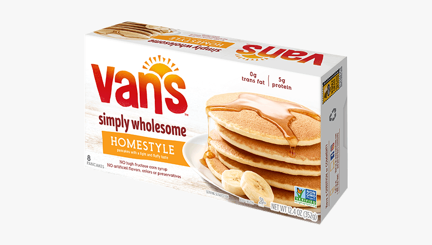 Homestyle Pancakes - Van's Gluten Free Original Waffles, HD Png Download, Free Download