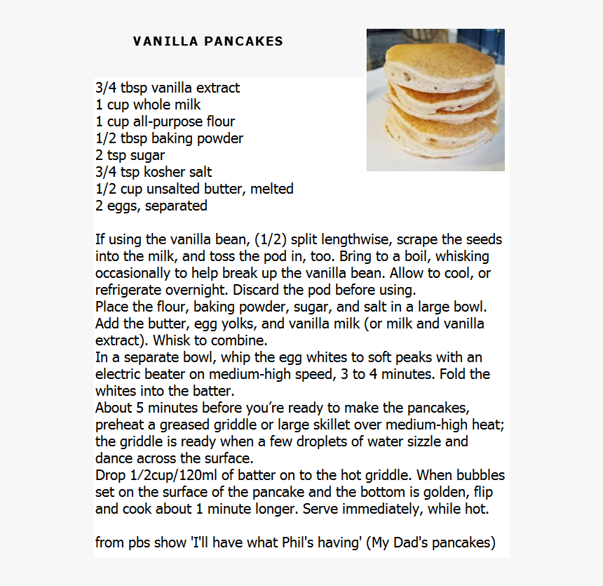 Ingredients Pancake Recipe List, HD Png Download, Free Download