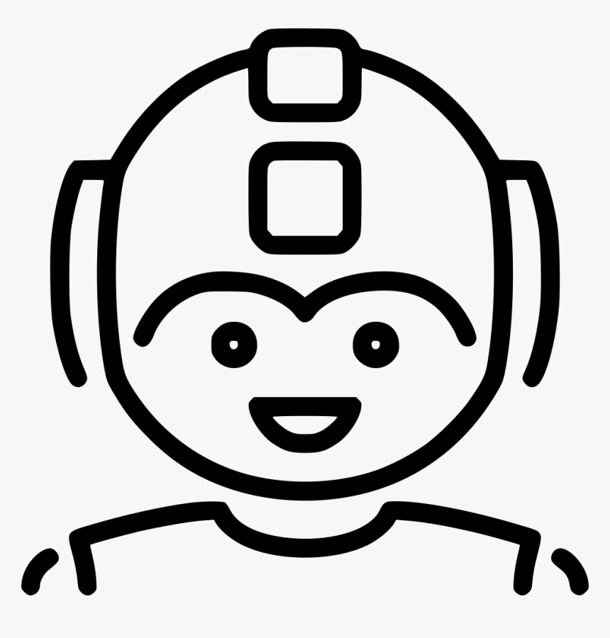 Megaman - Robot Vector Face Png, Transparent Png, Free Download