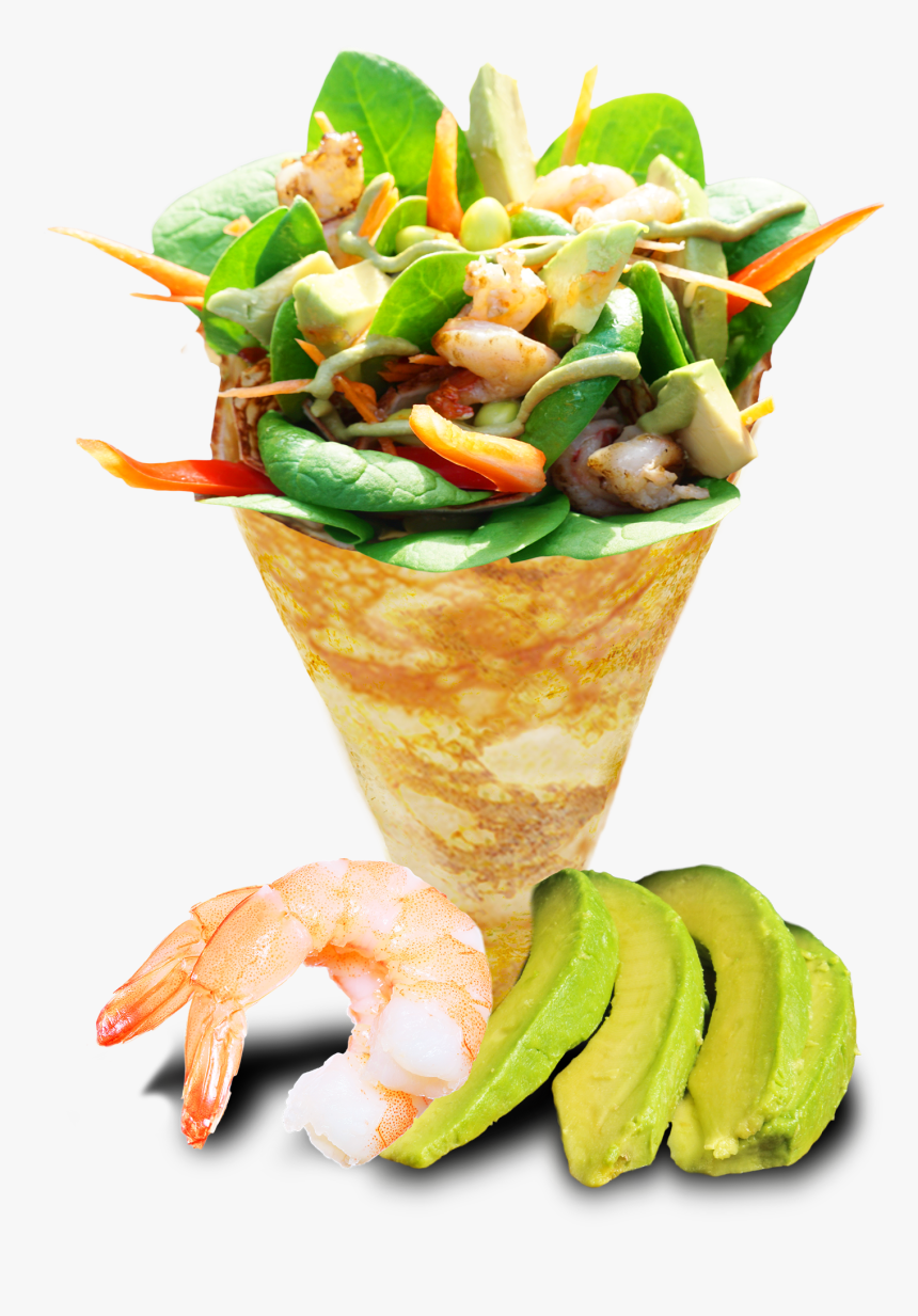 T Swirl Crepe Shrimp Avocado, HD Png Download, Free Download