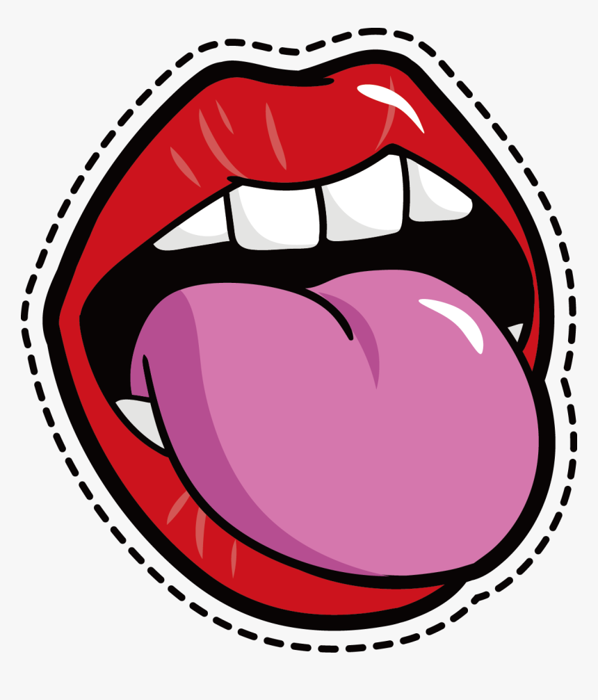 Mouth Cartoon Tongue - Tongue Cartoon Png, Transparent Png, Free Download