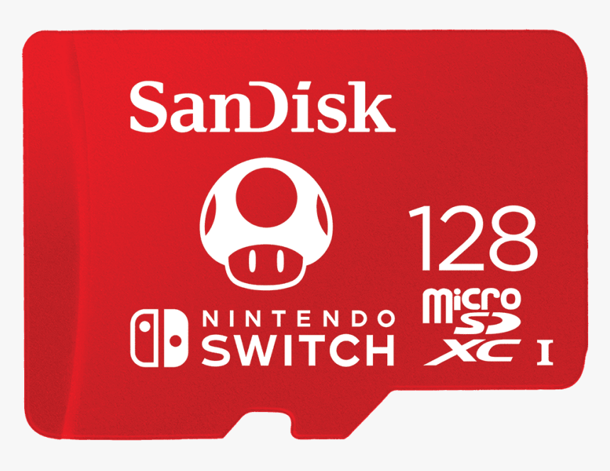 Nintendo Switch Sandisk 128gb Ultra Mirco Sd Card - Micro Sd Card Nintendo Switch, HD Png Download, Free Download