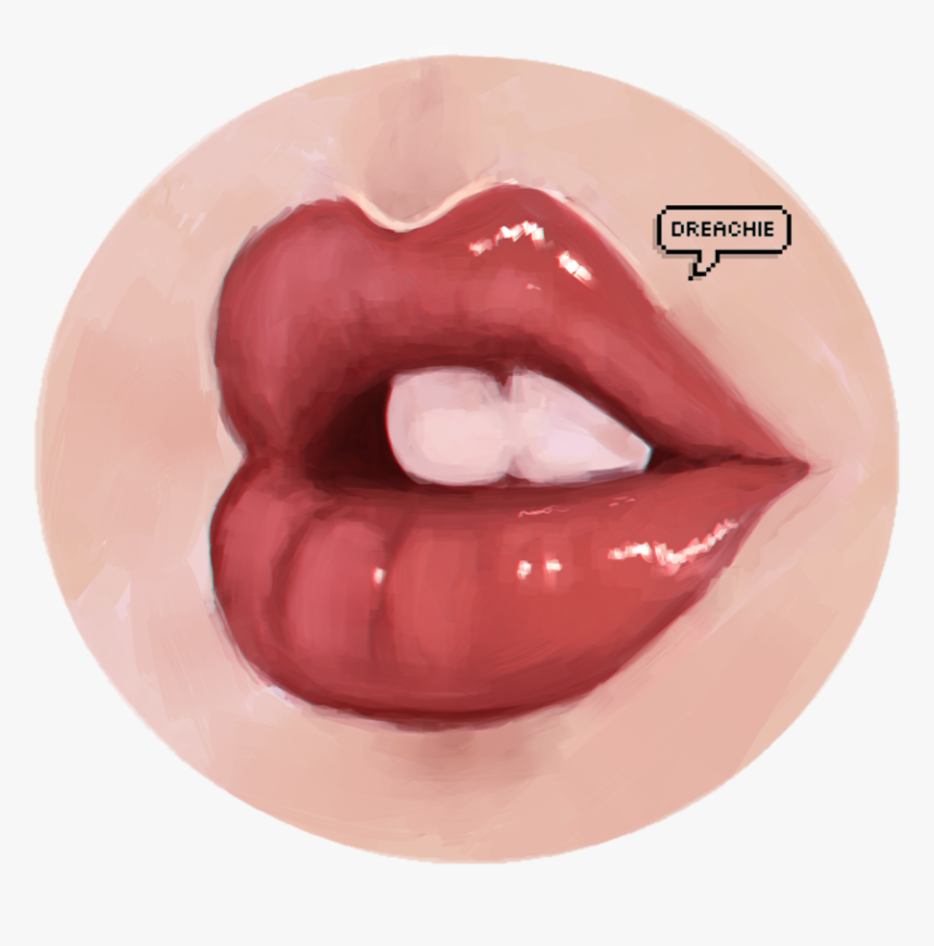 Glossy Tongue Png Lip Doodle - Tongue, Transparent Png, Free Download
