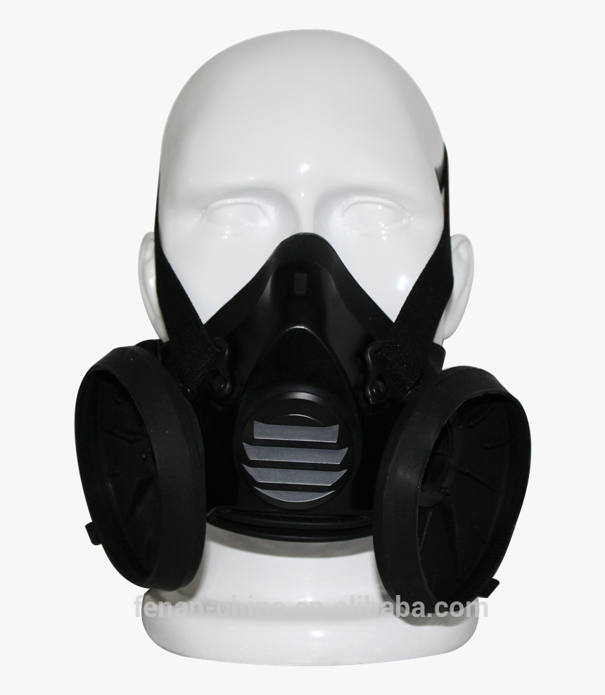 Double Canister Gas Mask ,industrial Face Mask, Half - Half Gas Mask Png, Transparent Png, Free Download