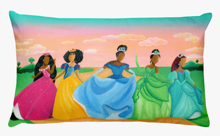 Black Princesses Pillow - Painting, HD Png Download, Free Download