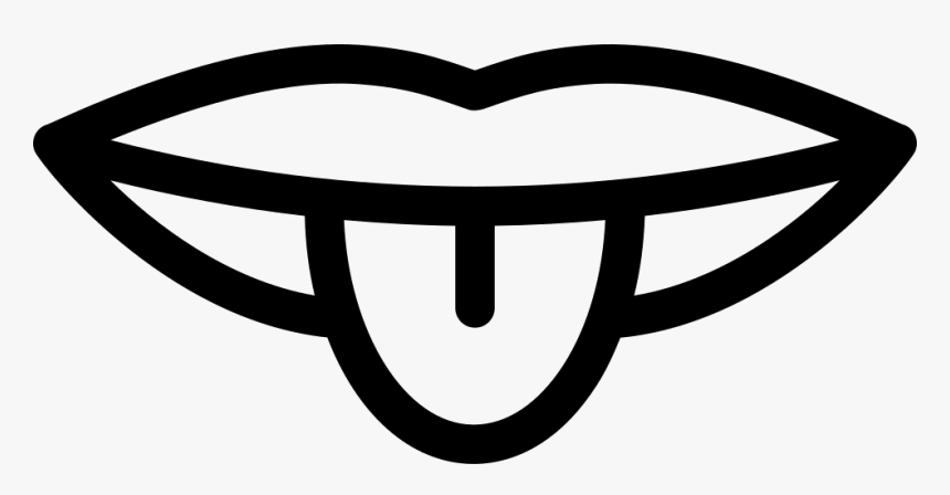 Mouth Outline Showing Off Tongue - Tongue Icon Png, Transparent Png, Free Download