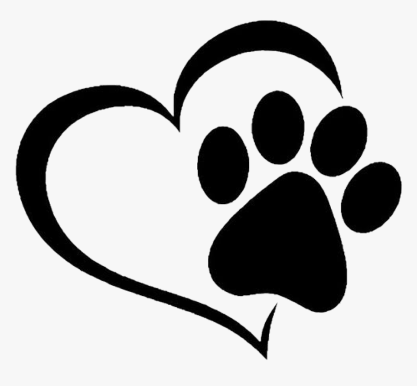 Transparent Paw Heart Clipart - Heart Cat Paw Print, HD Png Download, Free Download