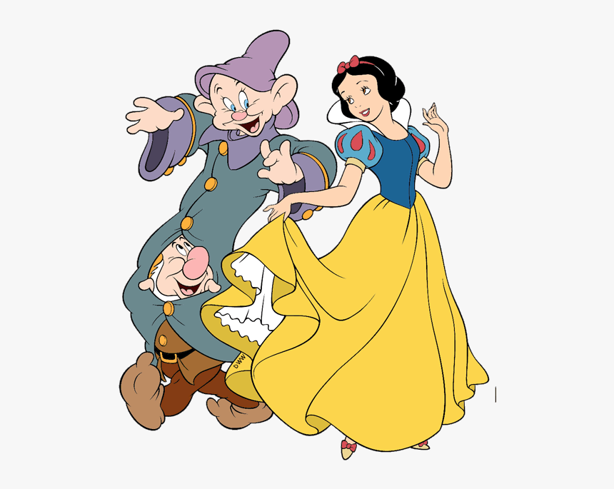 Snow White Clipart Anow - Snow White Dopey And Sneezy, HD Png Download, Free Download