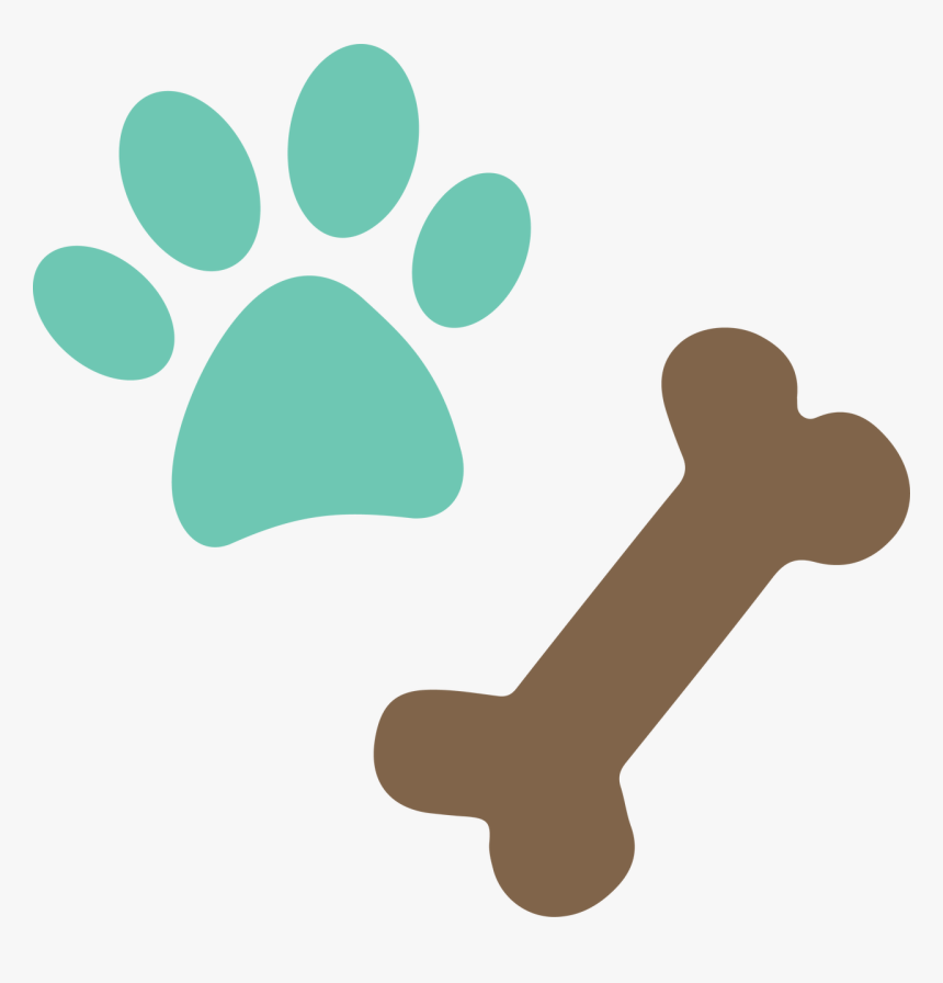 Paw And Dog Bone Svg Cut File - Dog Bone And Paw Svg, HD Png Download, Free Download