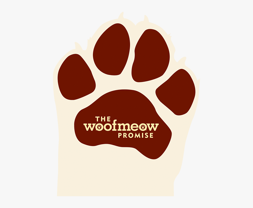 Paw Print With Text "woofmeow Promise" - Paw, HD Png Download, Free Download