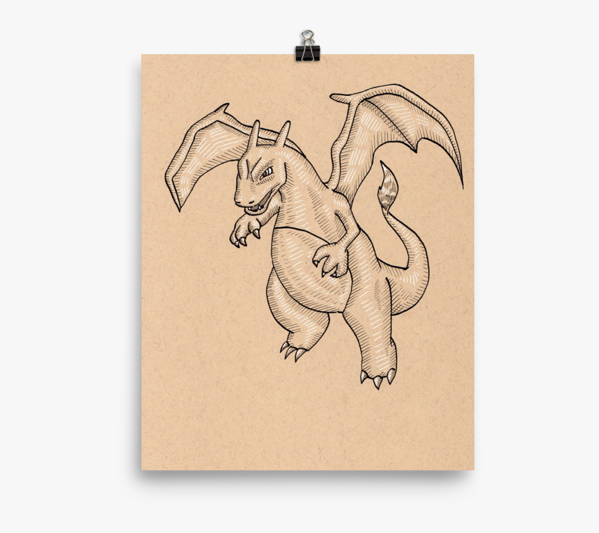 Charizard Art Print - Sketch, HD Png Download, Free Download