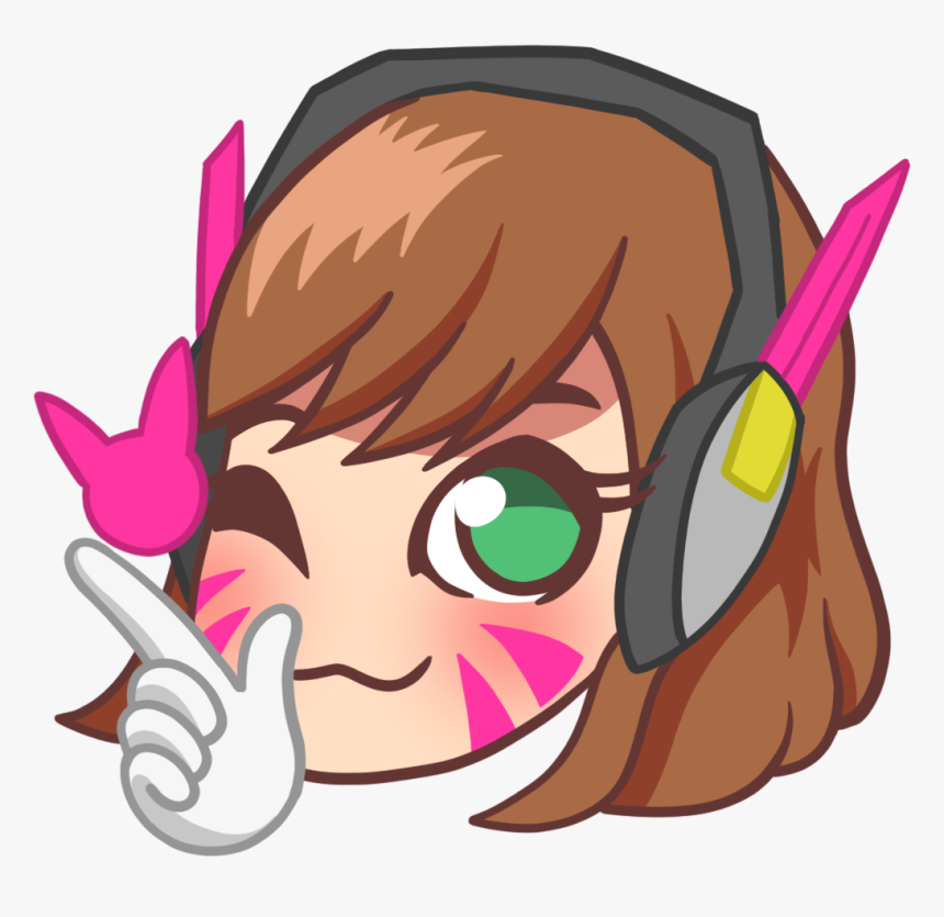 Dva Style Emote On Behance Png Freeuse Stock - Overwatch Emotes For Discord, Transparent Png, Free Download
