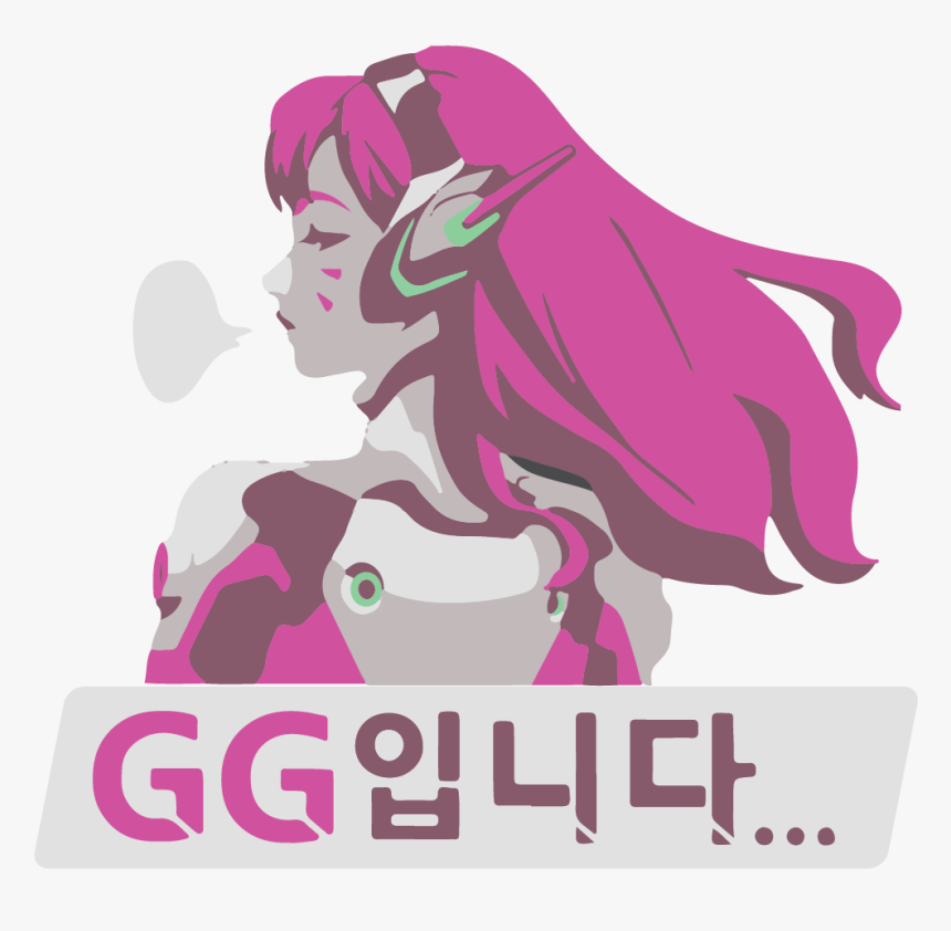 Transparent Spray Png - Overwatch D Va Gg Spray, Png Download, Free Download