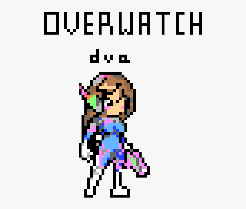 Dva Overwatch Pixel Art, HD Png Download, Free Download
