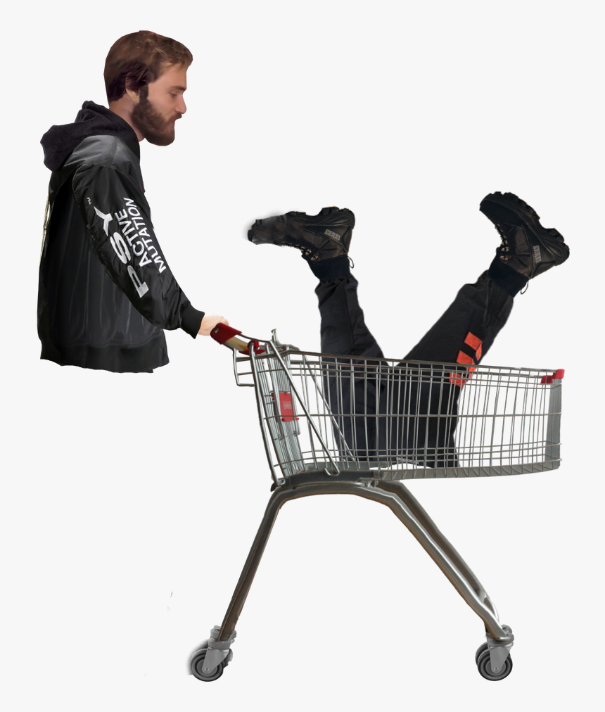 Transparent Pewdiepie Png - Pewdiepie Shopping Cart Png, Png Download, Free Download