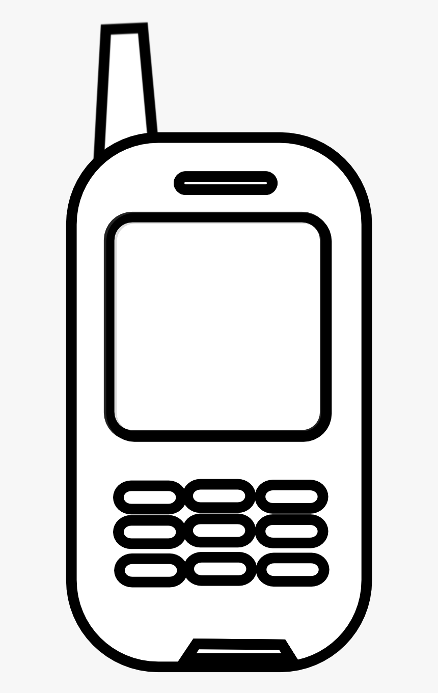 Cell Phone Clip Art Black And White - Phone Clip Art Black And White, HD Png Download, Free Download