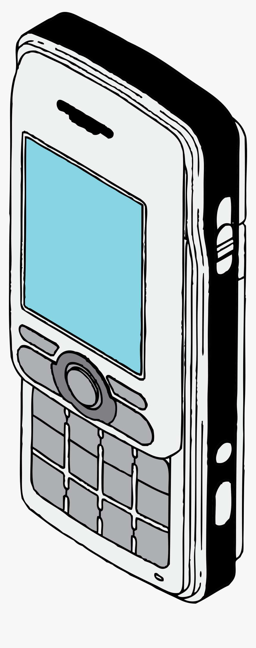 Cell Phone Retro Drawing, HD Png Download, Free Download