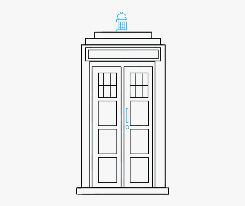 How To Draw Tardis - Coloring Book, HD Png Download, Free Download