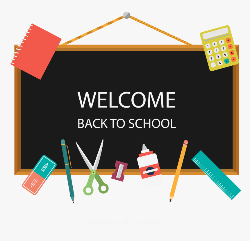 Transparent Welcome Back To School Png Black Board Pic Vector Png Download Kindpng