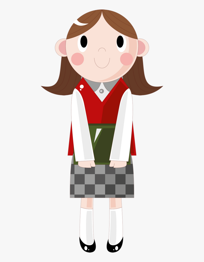 Transparent Going To School Clipart - Girl Student Cartoon Png, Png Download, Free Download