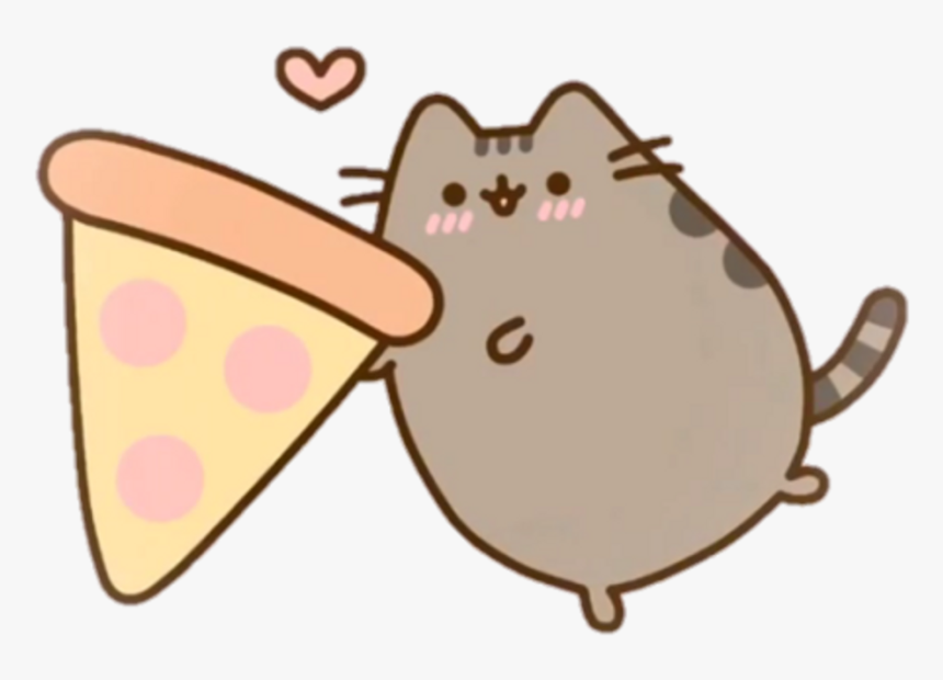 Pizza Clipart Kawaii Pusheen - Pusheen The Cat With Pizza, HD Png Download, Free Download