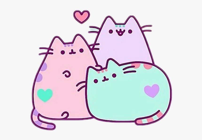 Blue Lila Pusheen Cat - Kawaii Cute Wallpapers For Laptop, HD Png Download, Free Download