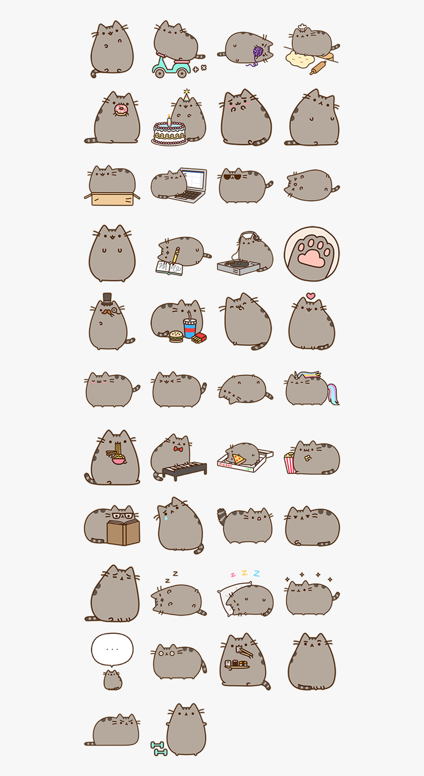 Dibujos De Gatitos Pusheen, HD Png Download, Free Download