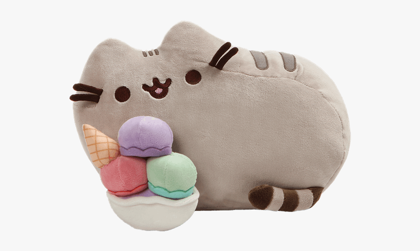 Pusheen With Ice Cream Plush, HD Png Download, Free Download
