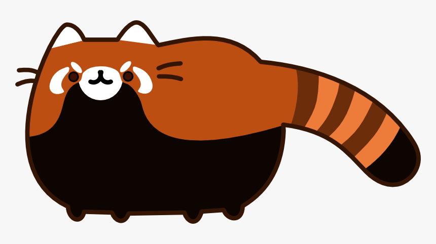 Pusheen With A Red Panda, HD Png Download, Free Download