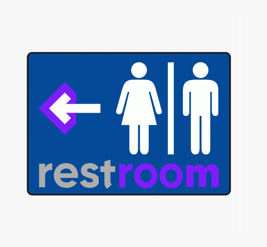 Male And Female Bathroom Signage, HD Png Download, Free Download