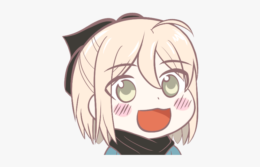 Drawn Scarf Anime Face - Ohayou Saber, HD Png Download, Free Download