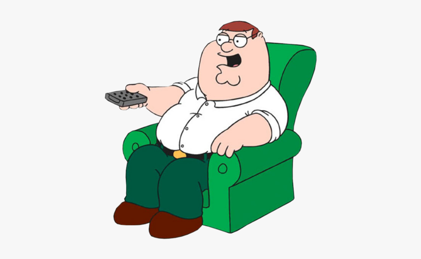 Family Guy Peter Watching Tv, HD Png Download, Free Download