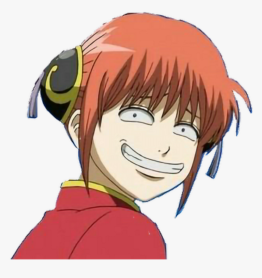 Anime Stupid Happy Face , Png Download - Kagura Gintama Funny Face, Transparent Png, Free Download