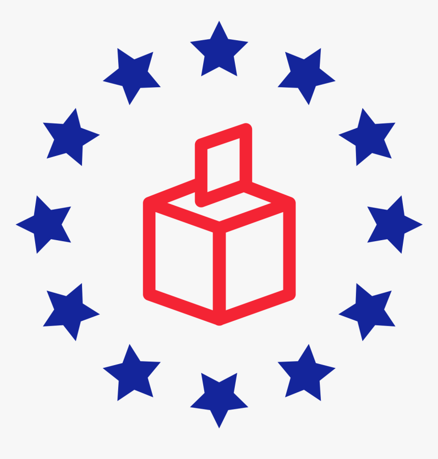 Vote Voting Sticker By Headcount - Stars In A Circle, HD Png Download, Free Download