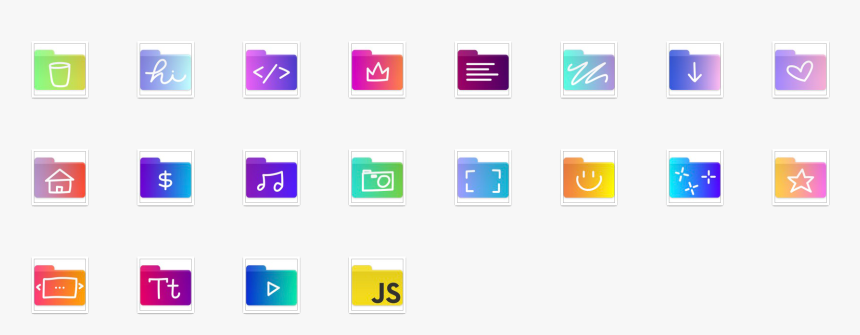Icon Folder Set - Mac Folder Icons, HD Png Download, Free Download