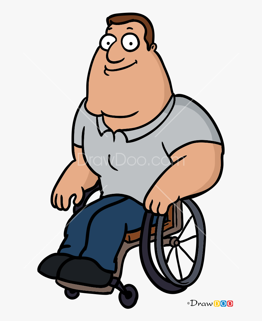 How To Draw Joe Swanson, Family Guy - Someone In A Wheelchair, HD Png Download, Free Download