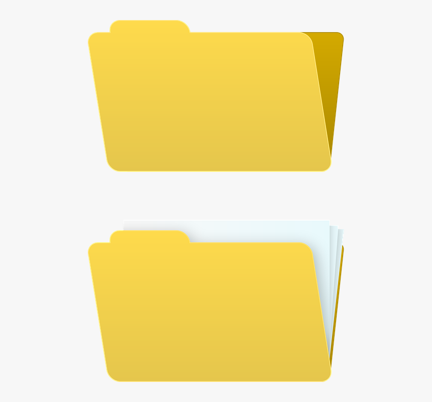 Folder Map Icon Document Office Full Empty - Folder Icon Empty Full, HD Png Download, Free Download