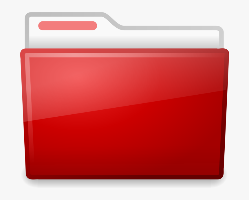 Red Ubuntu Folder Png Clip Arts - Red File Folder Clipart, Transparent Png, Free Download