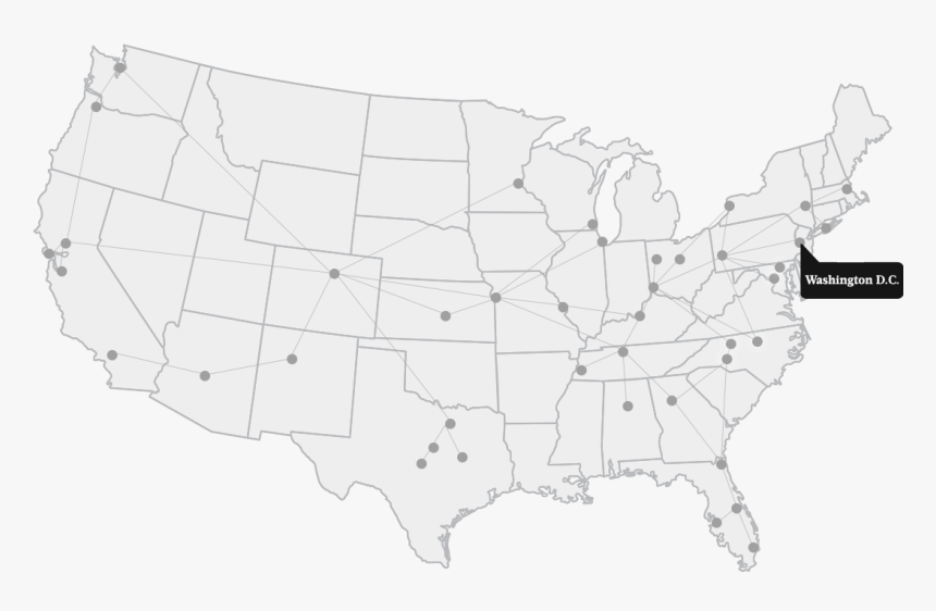 Acbj Usa Map Washington Dc - United States Map, HD Png Download, Free Download