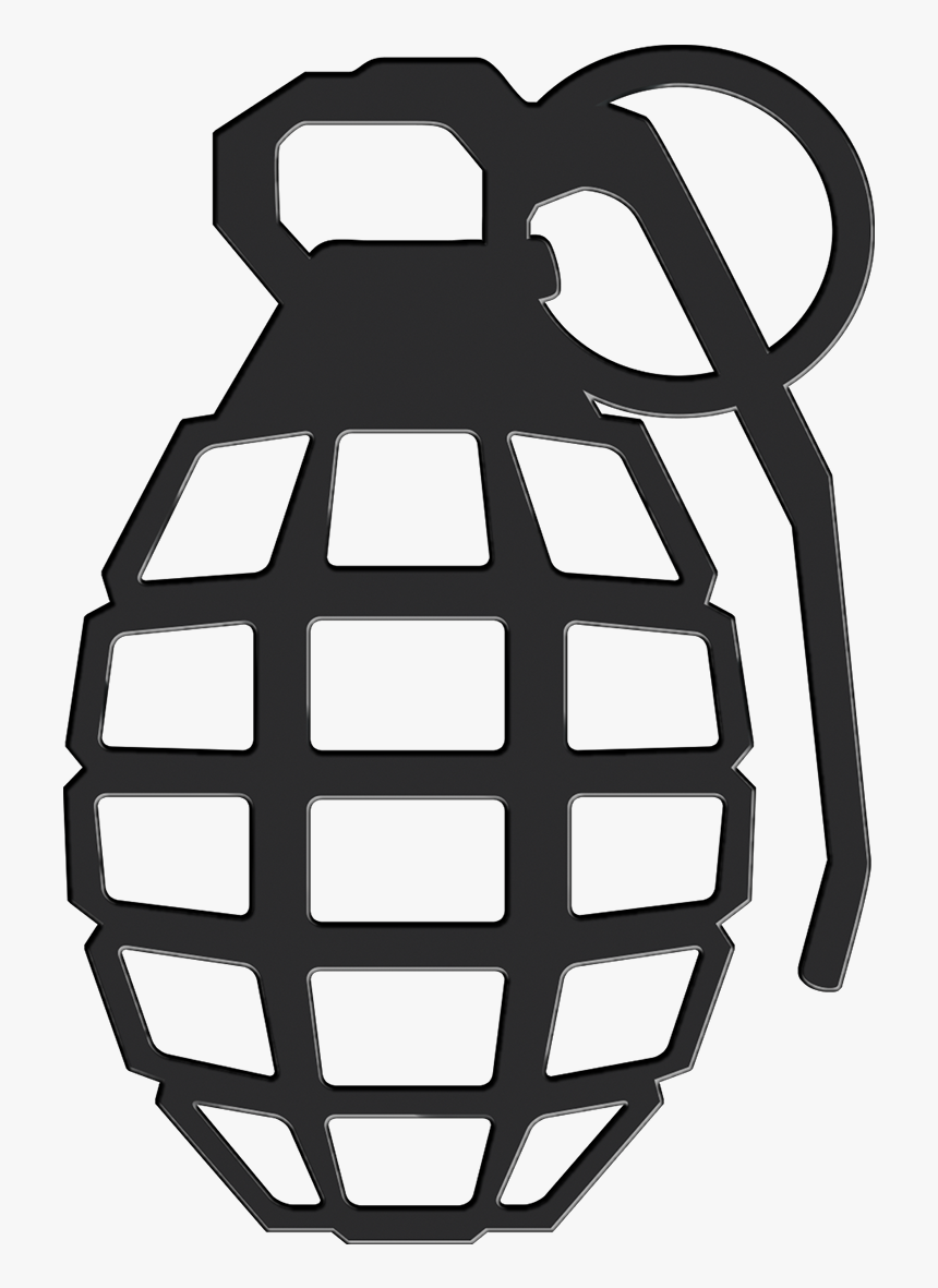 Grenade Black And White, HD Png Download, Free Download
