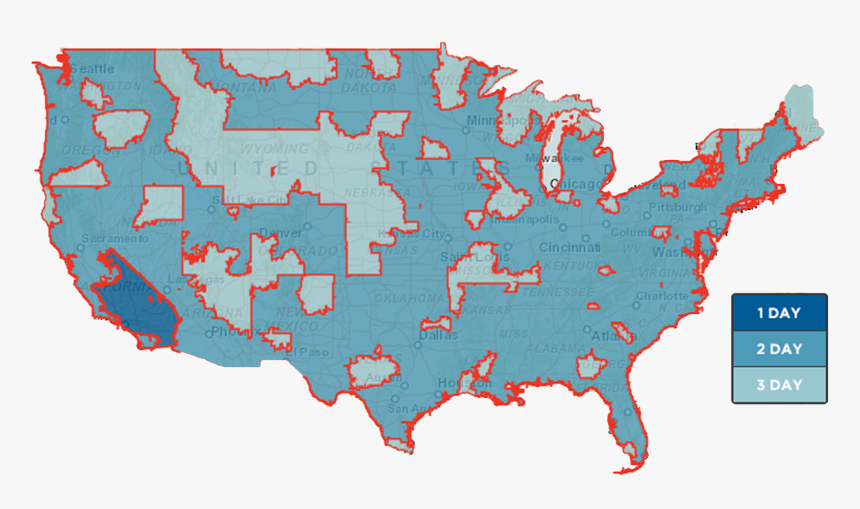 Usps Usa Map - Red Vs Blue States 2017, HD Png Download, Free Download