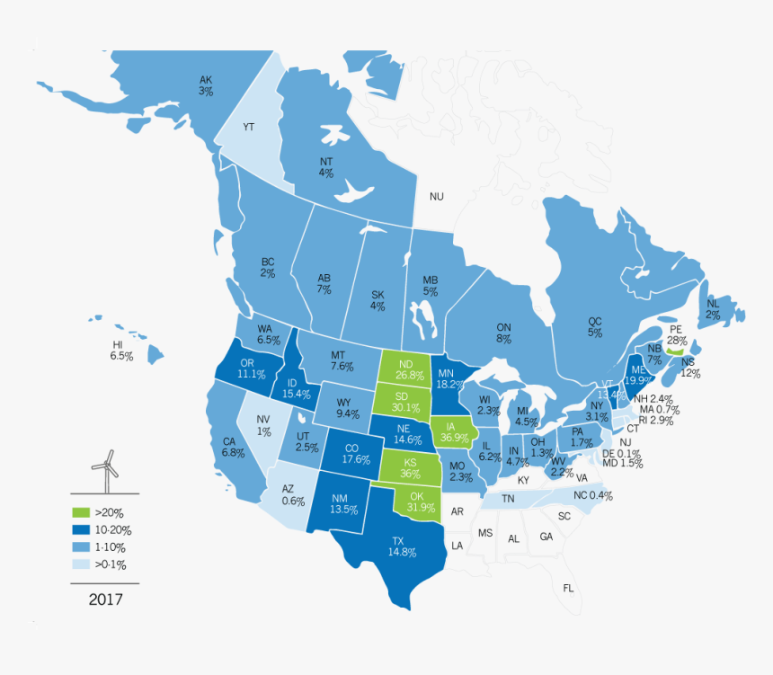 Map Of North America Green, HD Png Download, Free Download