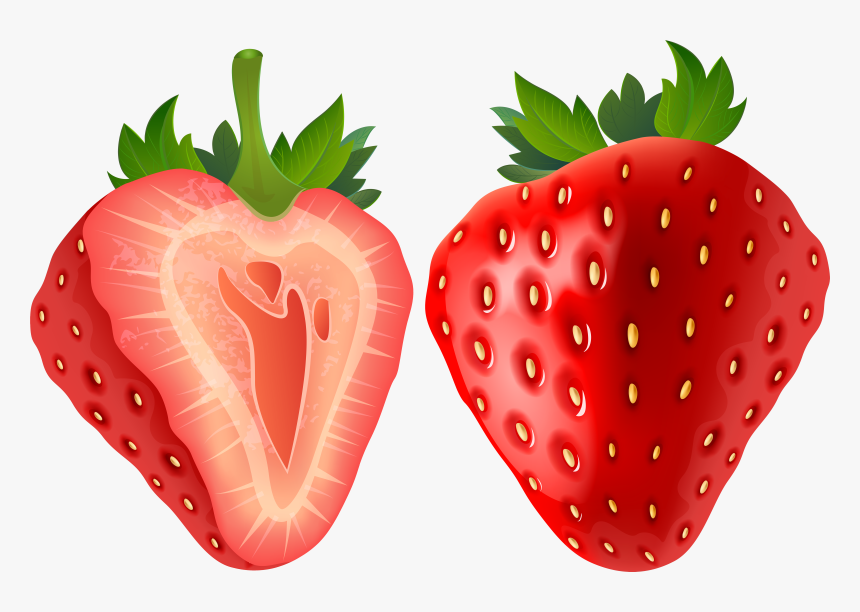 Strawberry Heart Vector Art - Strawberry Clipart Transparent, HD Png Download, Free Download