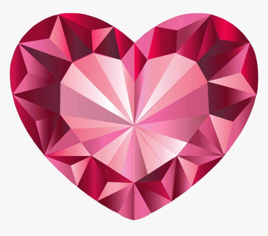 Pink Diamond Heart Png, Transparent Png, Free Download