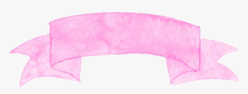 Watercolor Pink Ribbon Banner Png, Transparent Png, Free Download