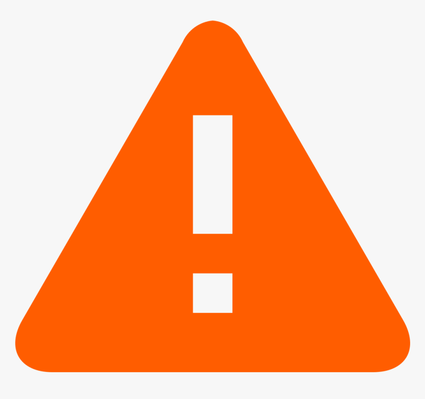 Warning Icon Png - Orange Triangle, Transparent Png, Free Download