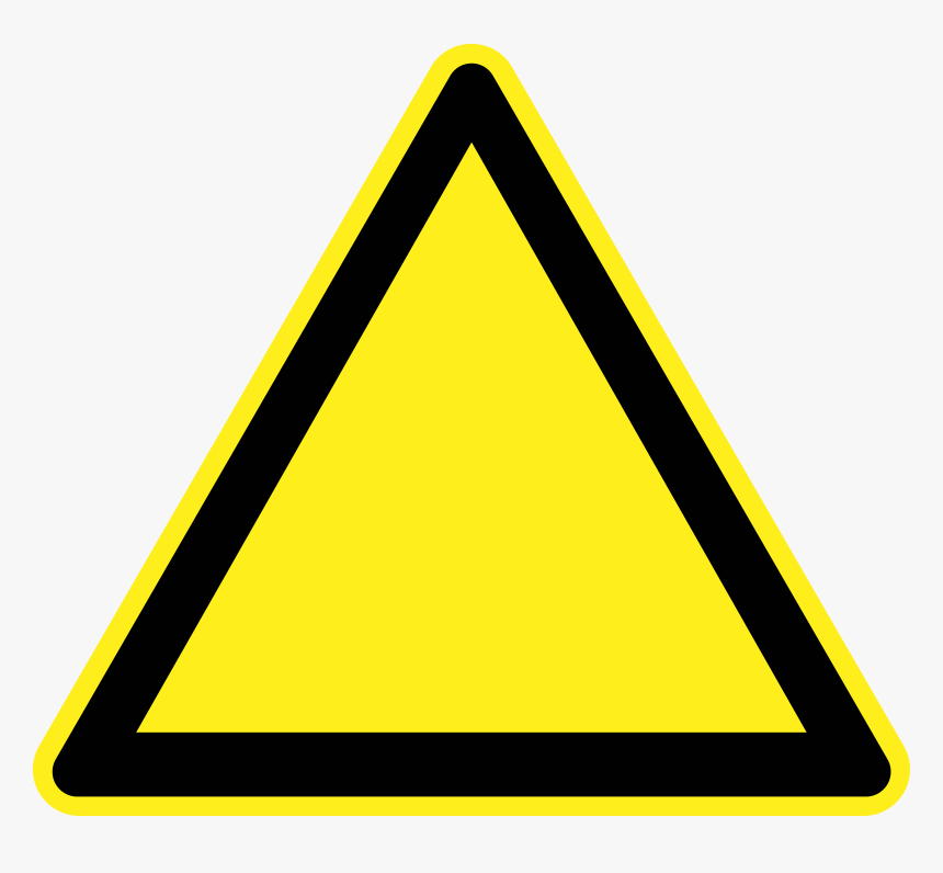 Blank Warning Sign Clip Arts - Blank Yellow Warning Signs, HD Png Download, Free Download