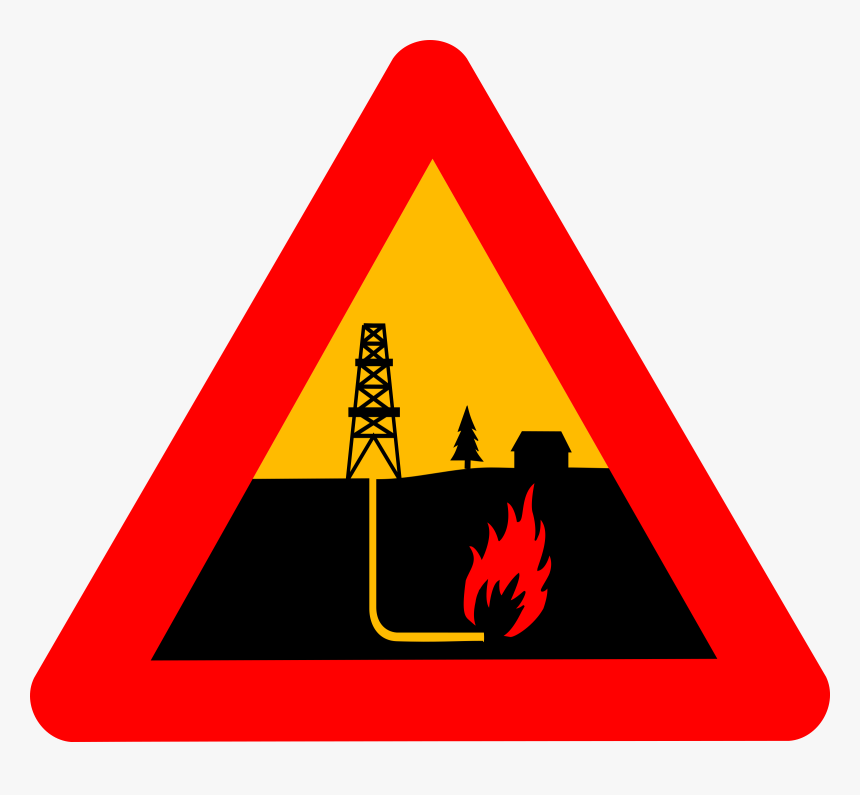 Warning Shale Gas Clip Arts - Slope Of A Road, HD Png Download, Free Download