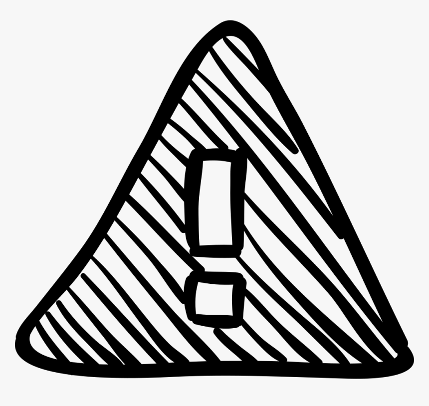 Warning Triangular Sketched Sign - Warning Hand Drawn Png, Transparent Png, Free Download