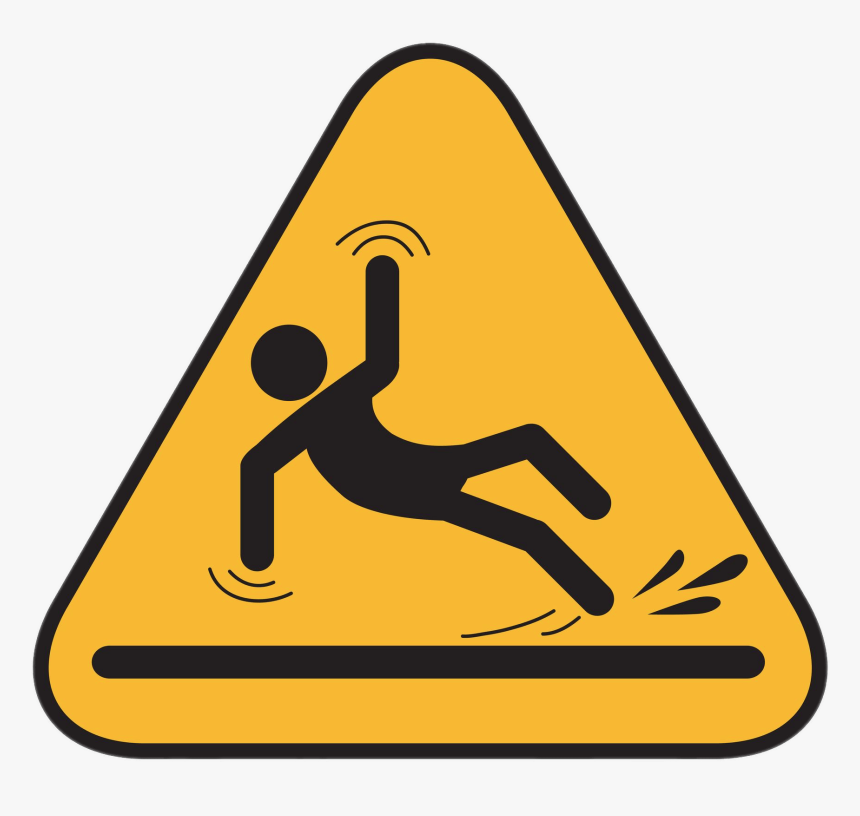 Caution Sign Transparent - Clip Art Wet Floor Sign, HD Png Download, Free Download